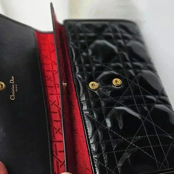 Dior Black Quilted Patent Leather Porte  Monnaie - Picture 16 of 17